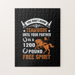 Quebra-cabeça Horse Art Você não sabe Trabalho em equipe