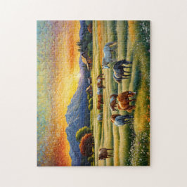 Quebra-cabeça Horse on Farm Wildflower Meadow