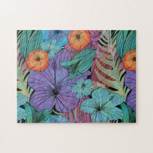 Quebra-cabeça Horto de Paraíso, jardim de Paraíso, flor tropic