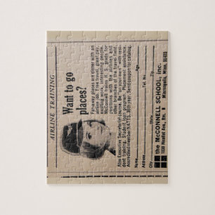 Quebra-cabeça Hospedeiros de bordo do vintage do Stewardess da