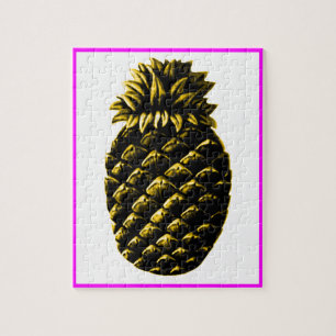 Quebra-cabeça Hospitalidade Abacaxi 4 amarelo MUSEU Zazzle G