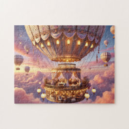 Quebra-cabeça Hot Air Balloon Cafe Whimsical Sky Restaurant