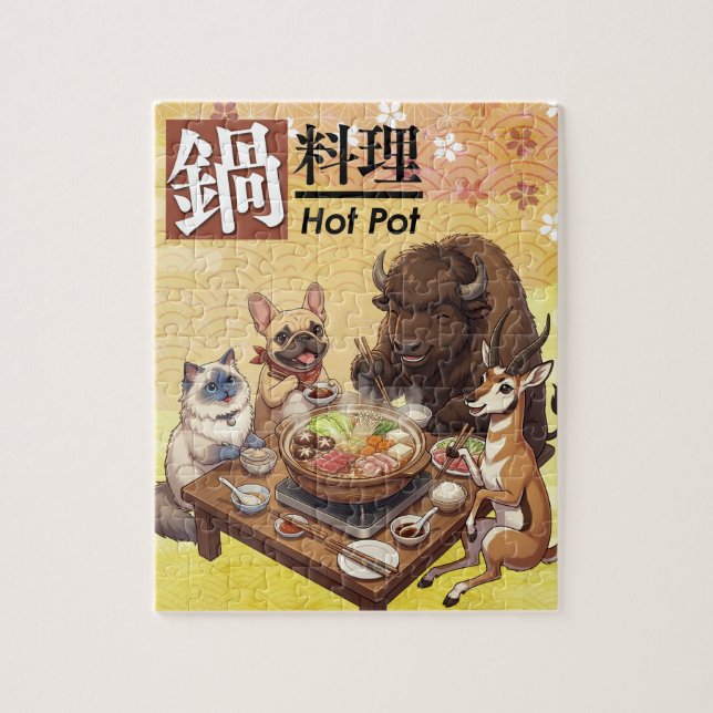 Quebra-cabeça hot pot yosenabe -Ragdoll, French Bulldog... etc- (Vertical)