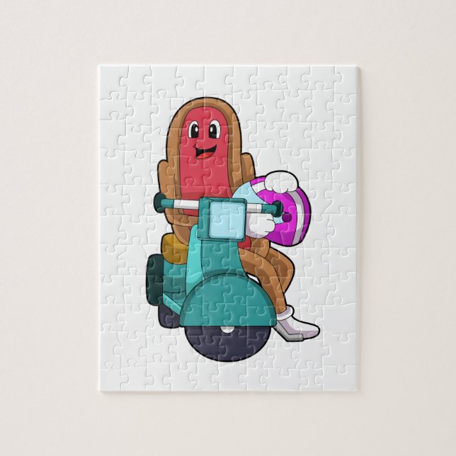 Quebra-cabeça Hotdog como Biker com Patinete.PNG (Vertical)