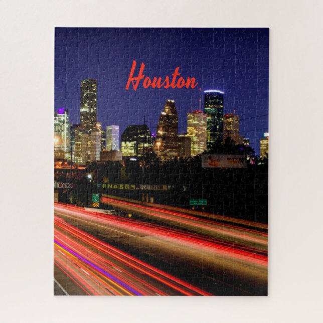 Quebra-cabeça Houston Texas City Skyline (Vertical)