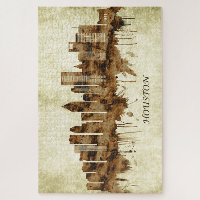 Quebra-cabeça Houston Texas Cityscape (Vertical)