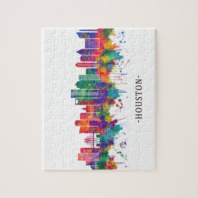 Quebra-cabeça Houston Texas Skyline (Vertical)