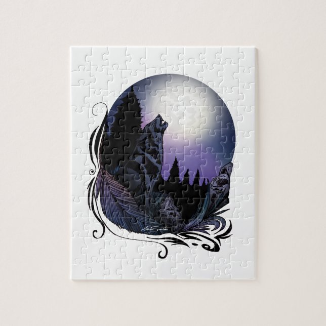 Quebra-cabeça Howling Wolf (Signature Design) (Vertical)