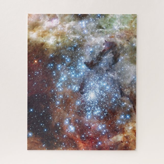 Quebra-cabeça Hubble assiste clusters de estrelas em um curso de (Vertical)