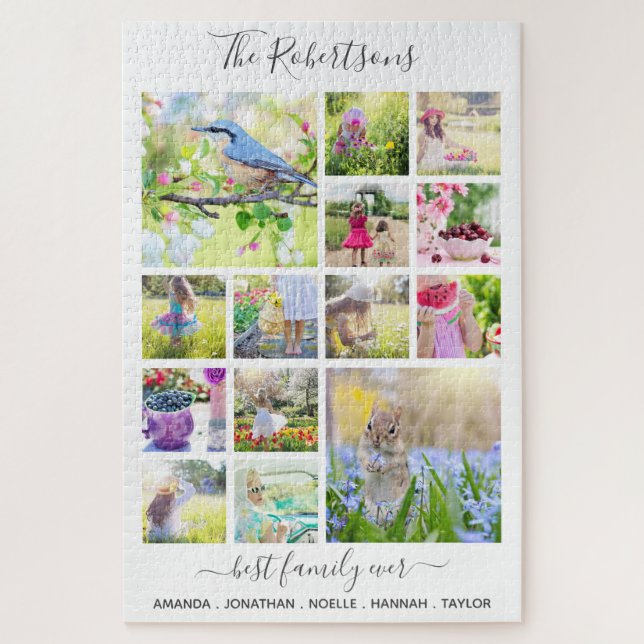 Quebra-cabeça Huge Exclusivo de Colagem de Fotos Personalizada d (Vertical)