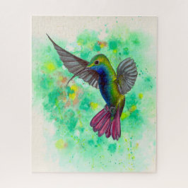 Quebra-cabeça Hummingbird - pintura acrílica