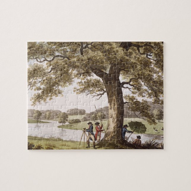 Quebra-cabeça Humphrey Repton que examina com um Theodolite (Horizontal)