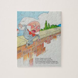 Quebra-cabeça Humpty Dumpty em Wall Madre Goose Nursery Rhyme