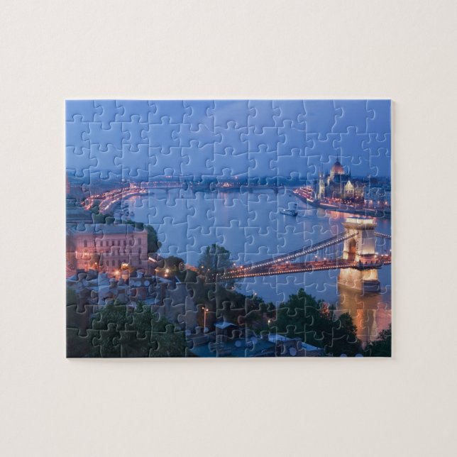 Quebra-cabeça HUNGRIA, Budapeste: Ponte de Szechenyi (Correntes) (Horizontal)