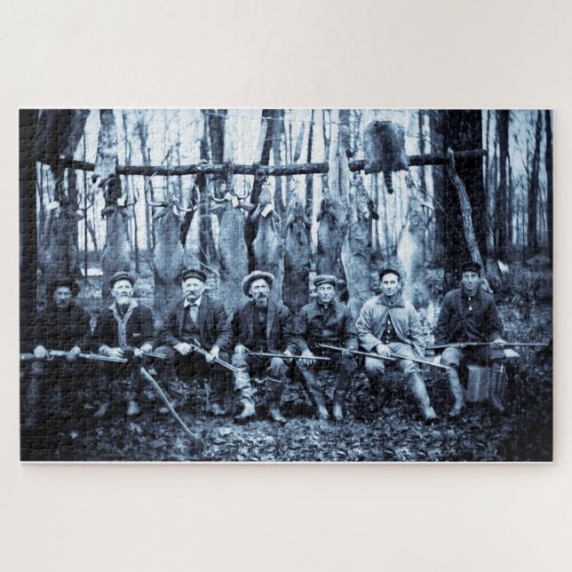 Quebra-cabeça Hunt Club 1911 Vintage Deer Hunters (Horizontal)