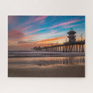 Quebra-cabeça Huntington Beach Pier at sunset