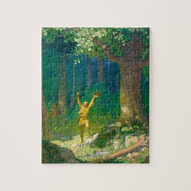 Quebra-cabeça Huntsman por Newell Convers Wyeth (Vertical)