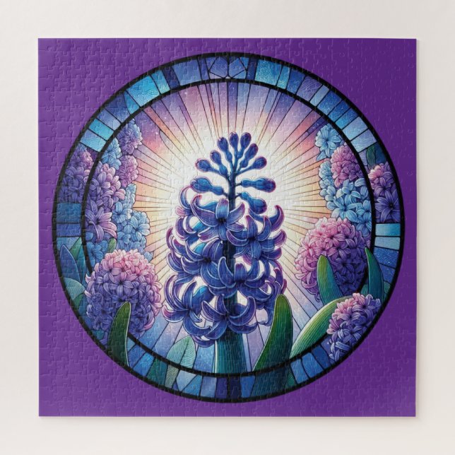 Quebra-cabeça Hyacinth Stainth Glass Art (Vertical)