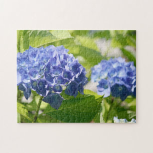 Quebra-cabeça Hydrangea azul floral