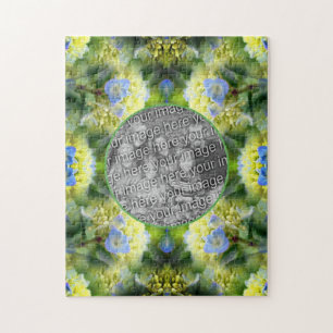 Quebra-cabeça Hydrangea Flower Frame Crie sua própria foto