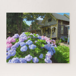 Quebra-cabeça Hydrangeas azuis e cor-de-rosa - Martha's Vineyard