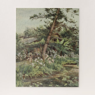 Quebra-cabeça Hydrangeas no jardim de chá em Nichi Otani