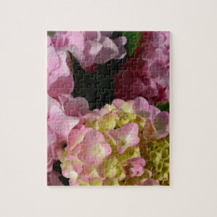 Quebra-cabeça Hydrangeas Rosa e Creme