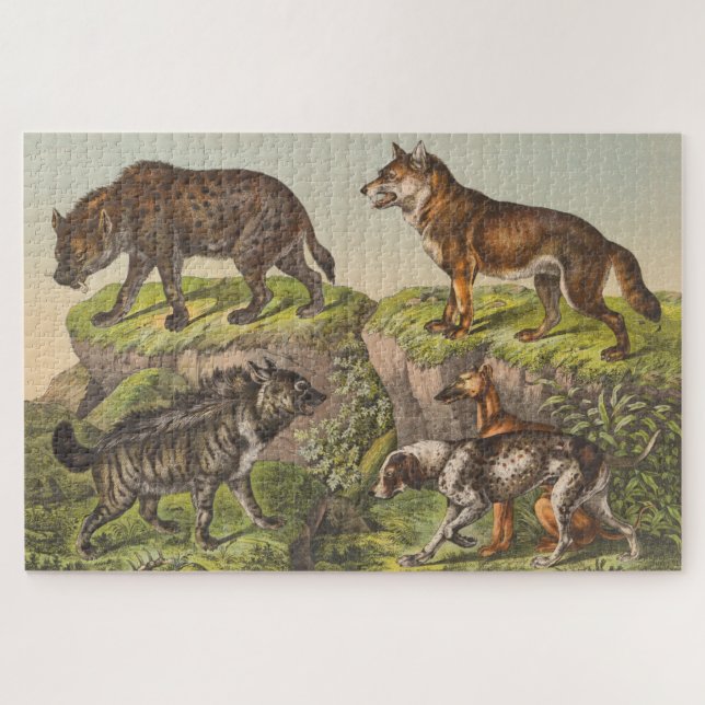 Quebra-cabeça Hyena, Lobo e Cão (Horizontal)