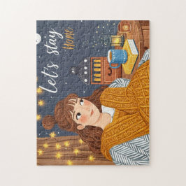 Quebra-cabeça Hygge Cozy Celebração Noturna à Noite