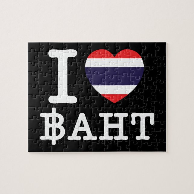 Quebra-cabeça I Heart (Love) Baht (Horizontal)
