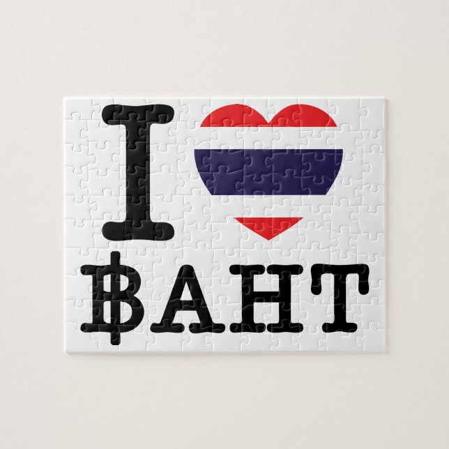 Quebra-cabeça I Heart (Love) Baht (Horizontal)