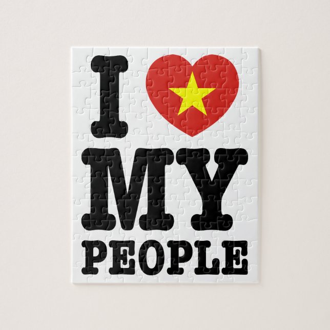 Quebra-cabeça I Heart (Love) My Viet Pessoas (Vertical)