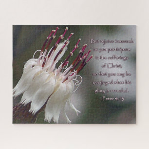 Quebra-cabeça I Peter 4:13 Inspirational Floral