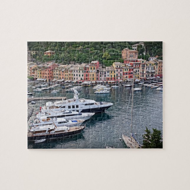 Quebra-cabeça Iate de Portofino, Italia - 8x10 - 110 PCes (Horizontal)