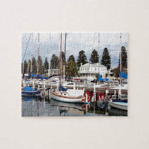 Quebra-cabeça Iates em marina, Port Fairy, Victoria, Austrália