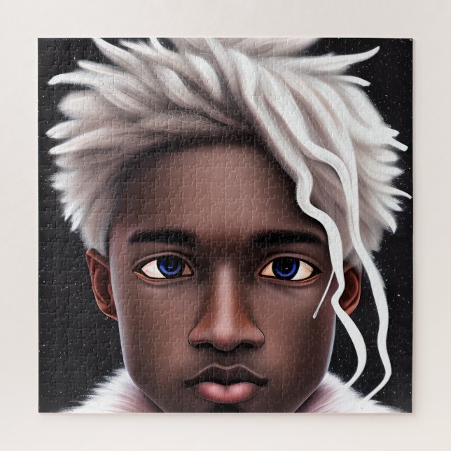 Quebra-cabeça Ice Prince Melanin Black Boy Magic Bruh Winter Bro (Vertical)