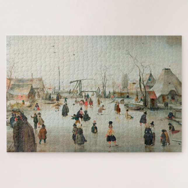 Quebra-cabeça Ice Skating in a Village (Horizontal)