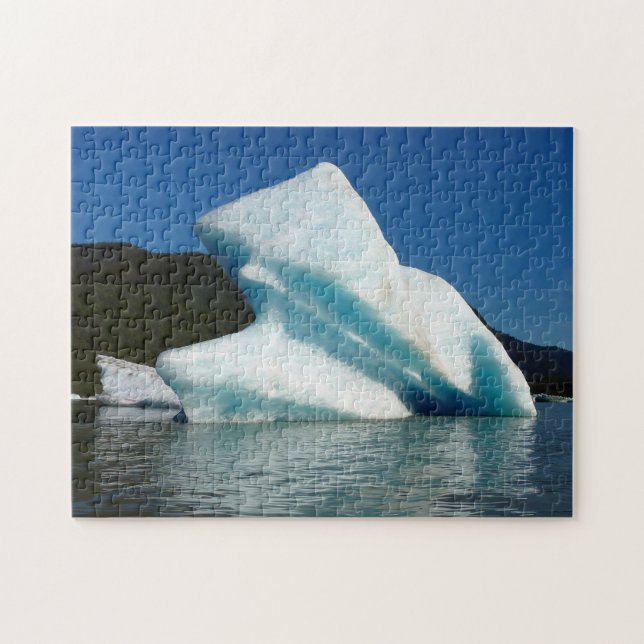 Quebra-cabeça Iceberg no Lago Mendenhall no Alasca (Horizontal)