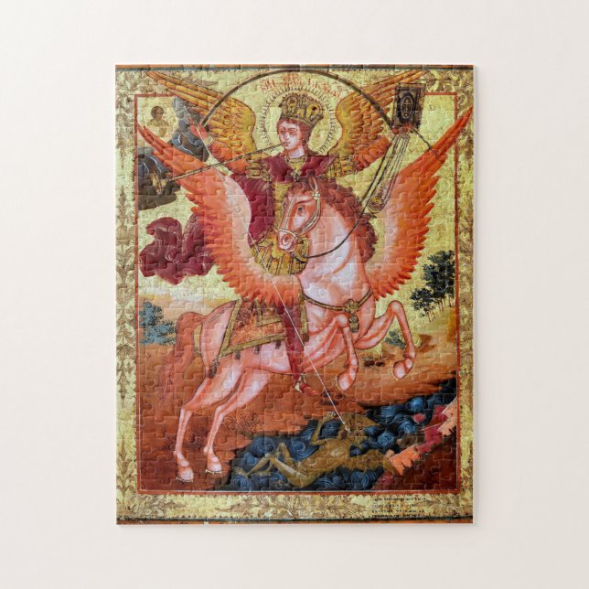 Quebra-cabeça Ícone Cristão Ortodoxo Arcanjo Miguel (Vertical)