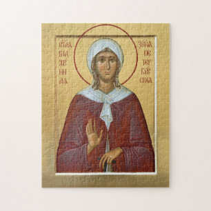 Quebra-cabeça Ícone Cristão Ortodoxo de Sta. Xenia de Petersburg