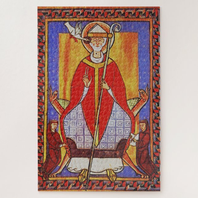 Quebra-cabeça Ícone medieval de São Gregório Magno (Vertical)