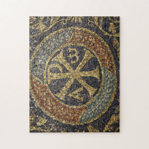 Quebra-cabeça Ícone Mosaico Grego Chi Rho Bizantine
