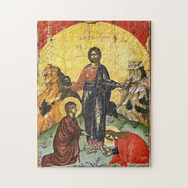 Quebra-cabeça Ícone Ortodoxo Cristão das Santas Mulheres Mirrófo (Vertical)