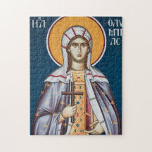 Ícone Ortodoxo Cristão de Sta. Olímpia a Diaconisa
