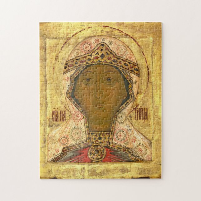 Quebra-cabeça Ícone Ortodoxo Cristão de Sta. Paraskeva (Vertical)