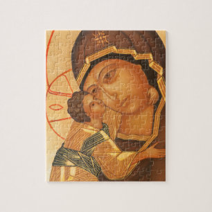Quebra-cabeça Ícone ortodoxo da Virgem Maria e do bebê Jesus