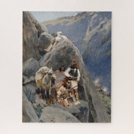 Quebra-cabeça Ícones Nativos Americanos: Guerreiros Apache, Cava