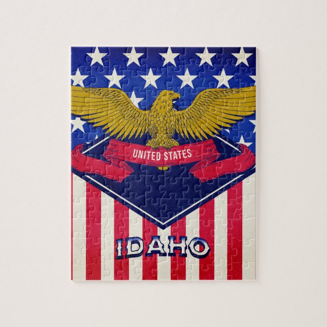 Quebra-cabeça Idaho USA Flag   (Vertical)