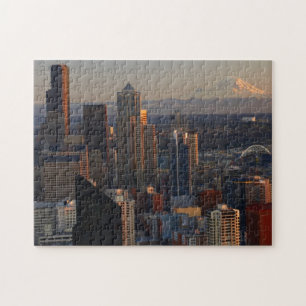 Quebra-cabeça Ideia aérea da skyline 2 da cidade de Seattle