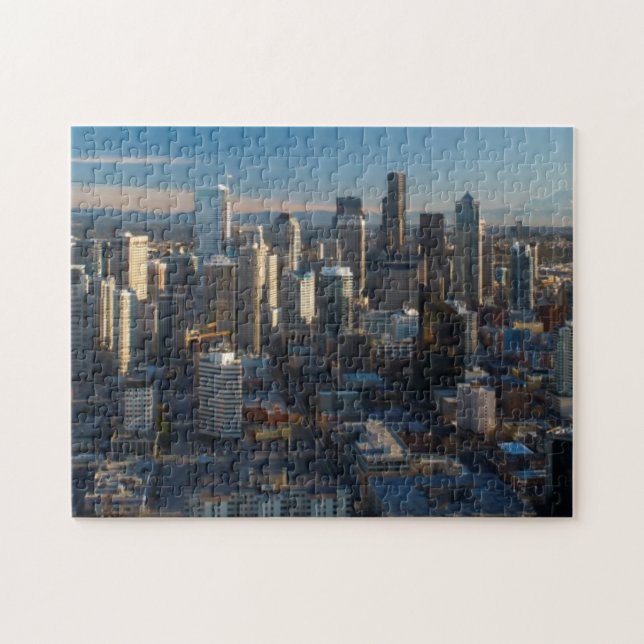 Quebra-cabeça Ideia aérea da skyline da cidade de Seattle (Horizontal)